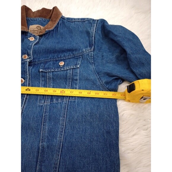 Vgt  Gotcha Covered Lod Cowboy Western Back House Print Jacket Denim Retro Sz L - Picture 5 of 10